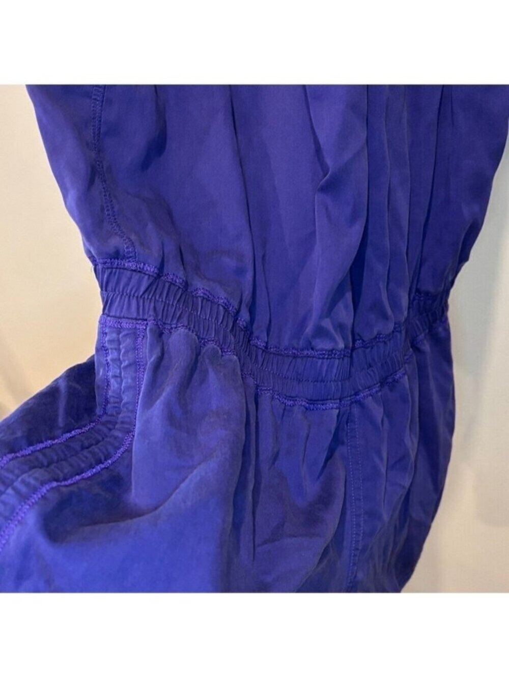 Lululemon Royal Blue TENCEL Halter Tie Back Romper Open Back Size 6 0569 - Picture 5 of 9